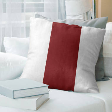 Red discount suede pillows